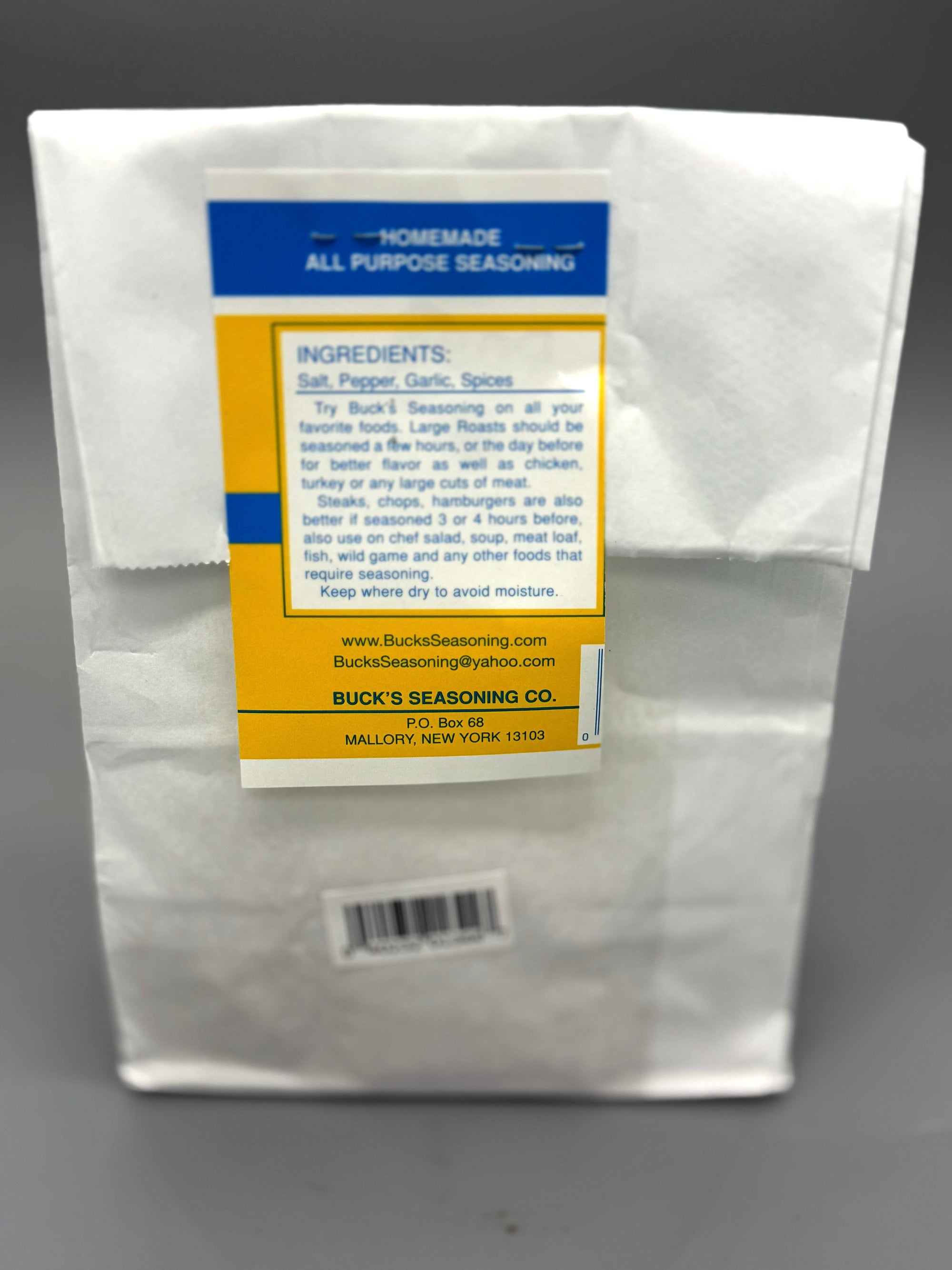 Bucks 25% less salt Seasoning 1lb refill