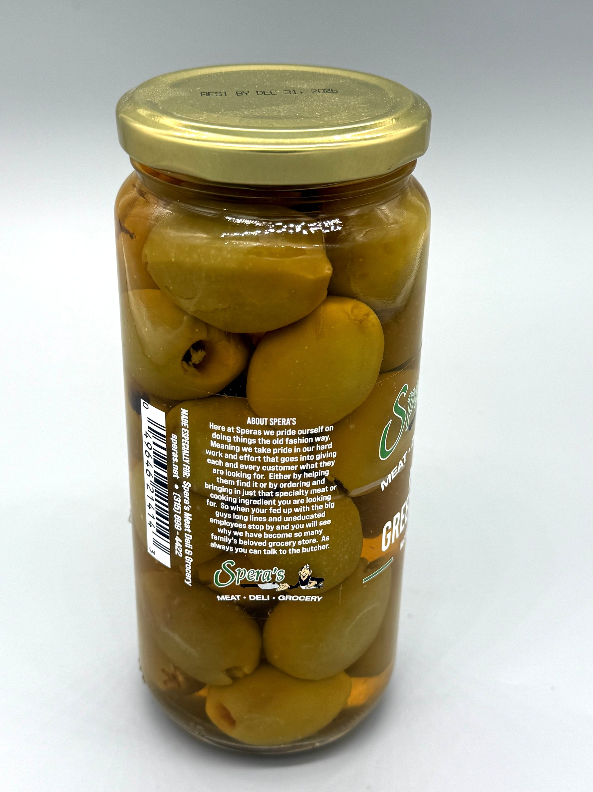 Spera's Pitted Green Olives
