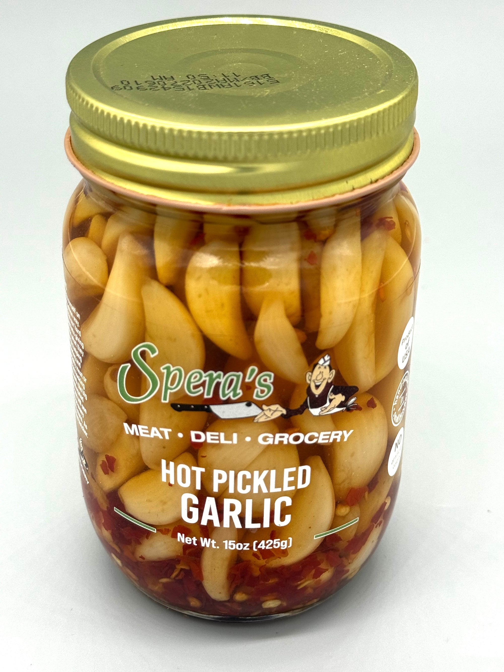 Spera's Hot Pickled Garlic