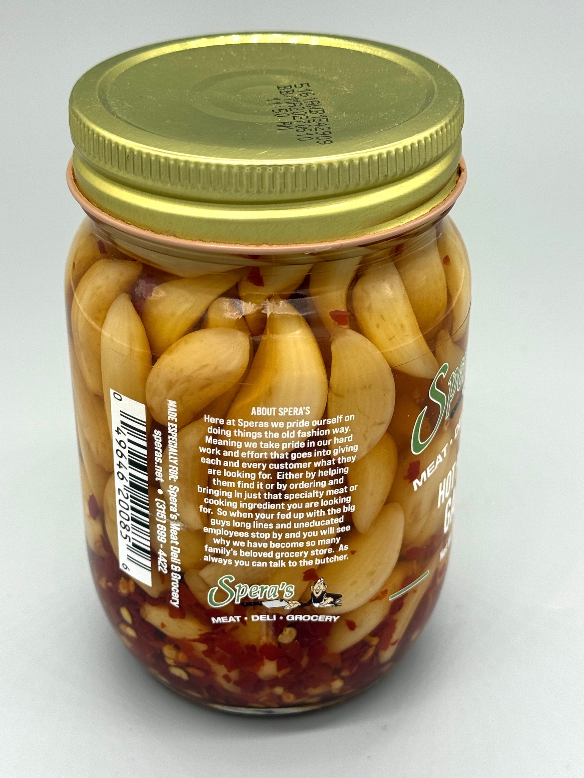 Spera's Hot Pickled Garlic