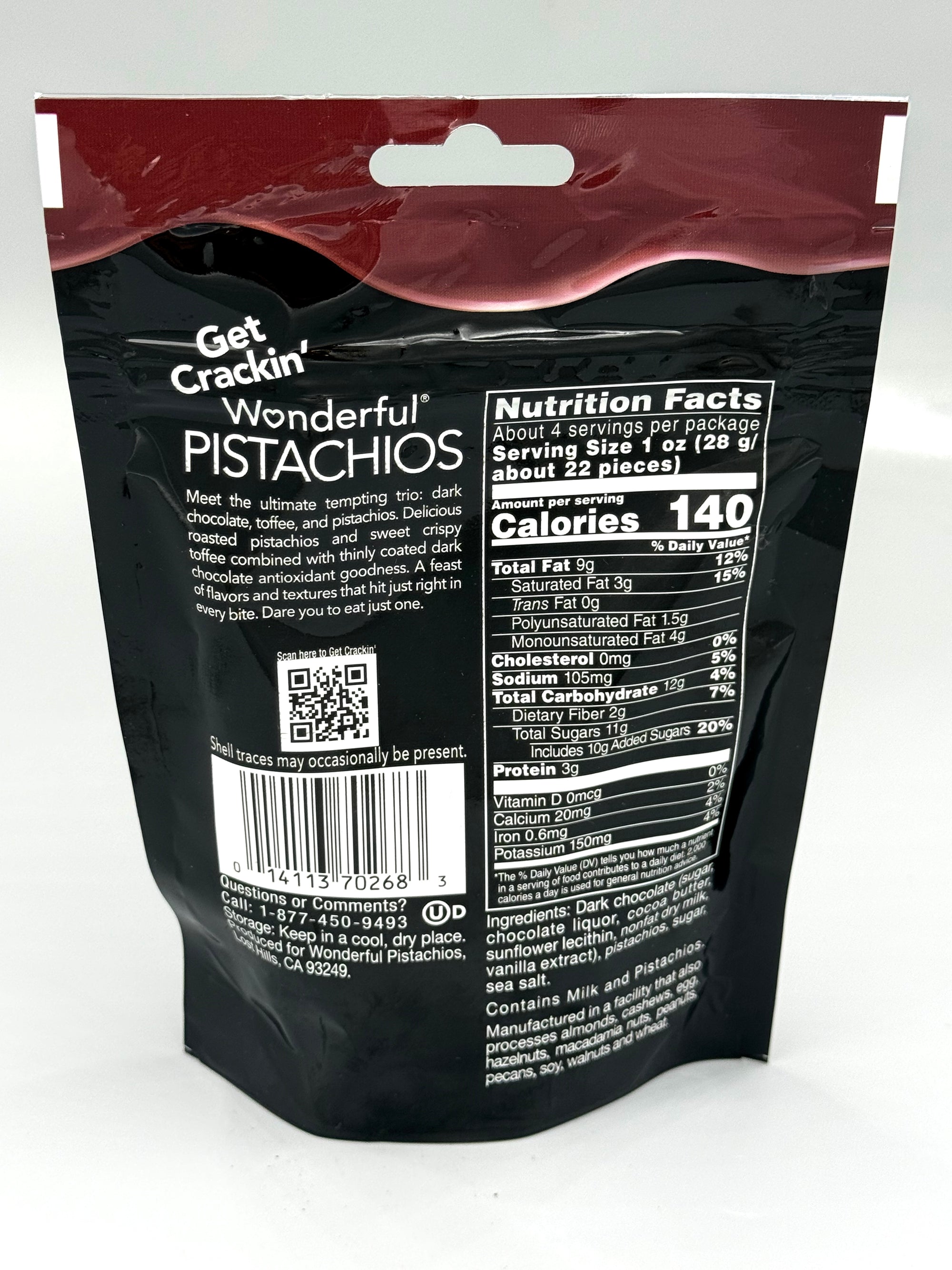 Wonderful Chocolate Toffee Covered Pistachios