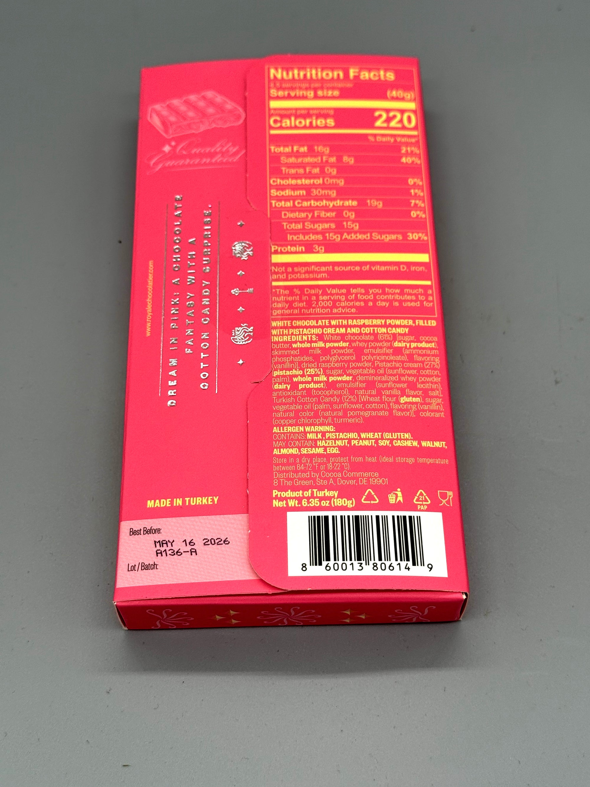 Dubai Angel Hair Chocolate Bar