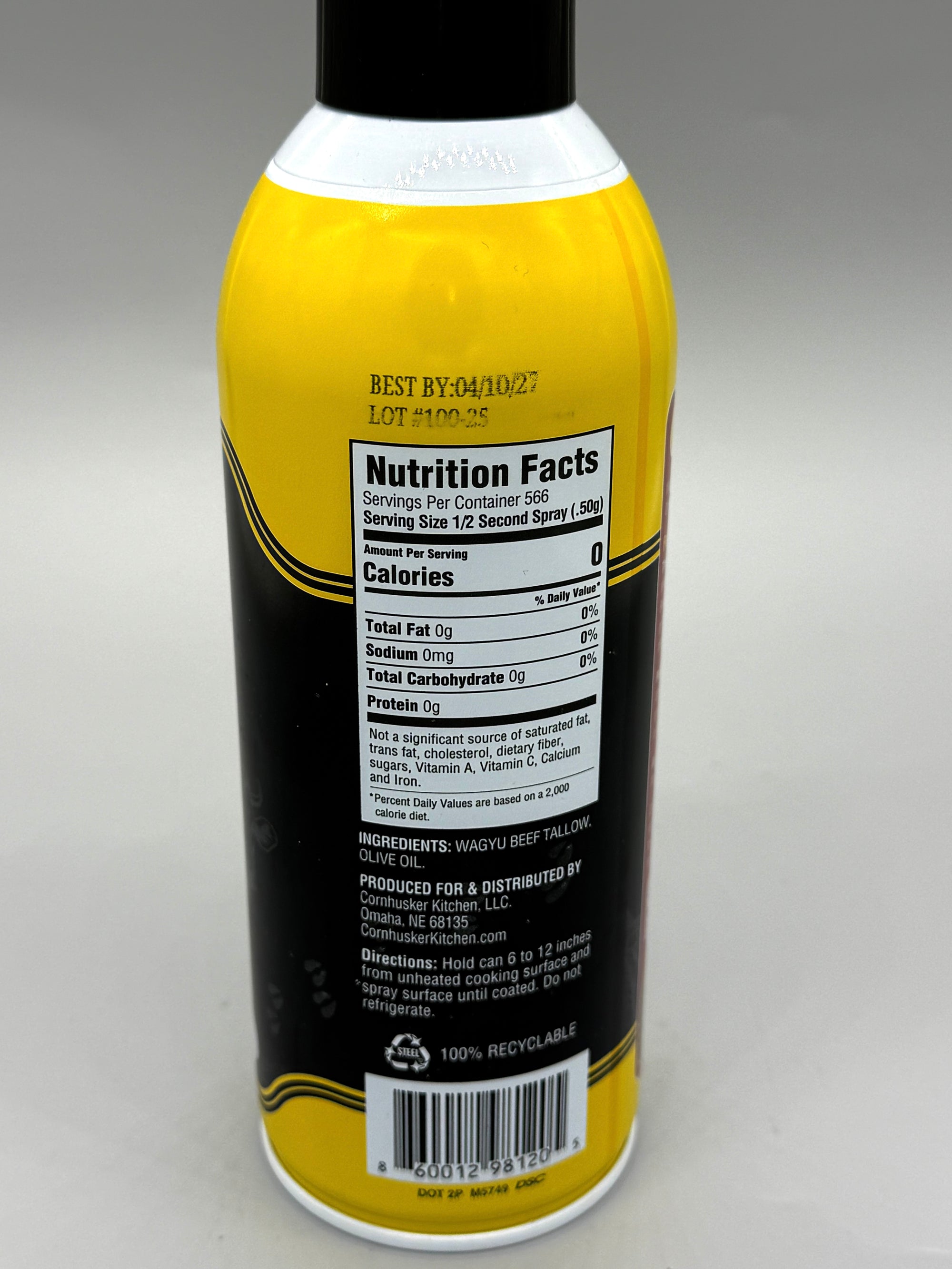 Cornhusker Gourmet Wagyu Beef Tallow Cooking Oil Spray