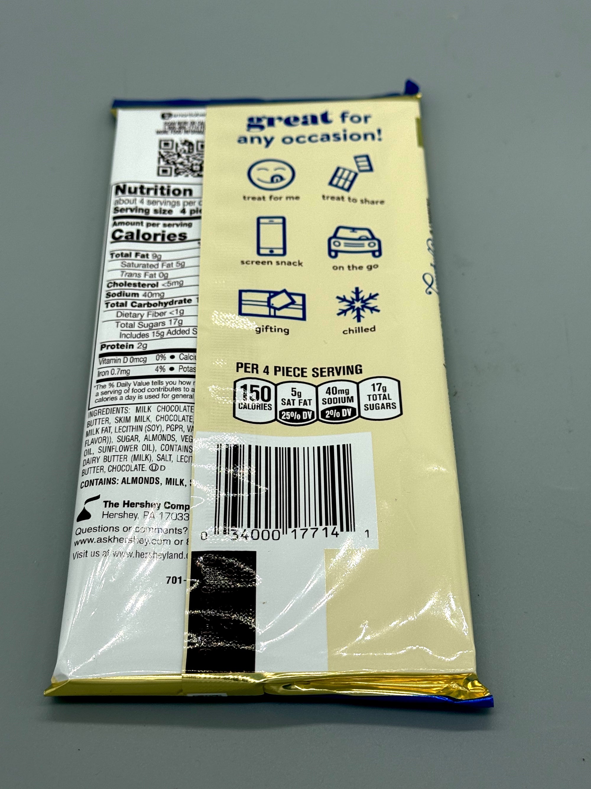 Hershey's Symphony extra creamy milk chocolate almonds &amp; toffee