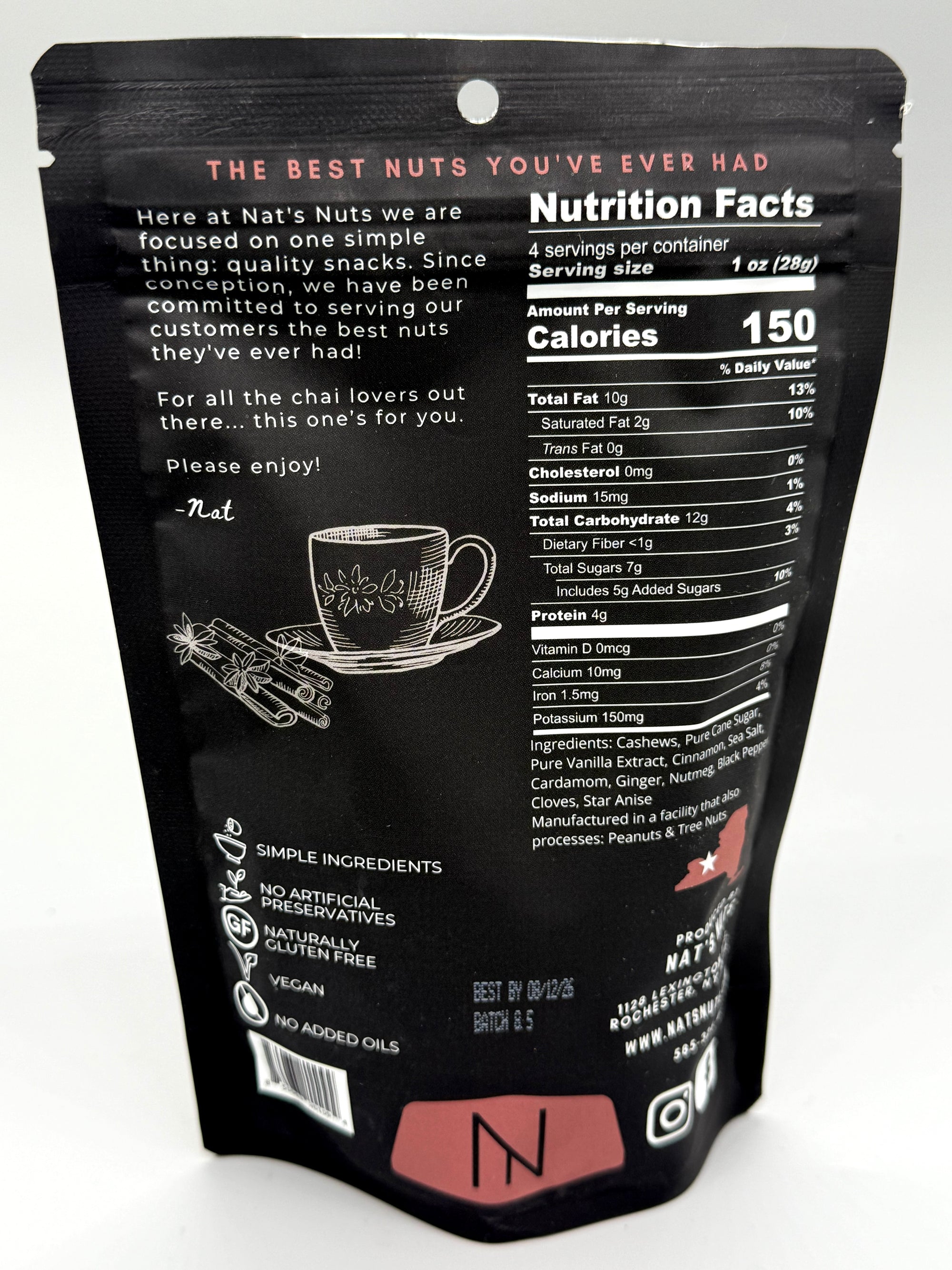 Nat's Nuts Vanilla Chai Cashews