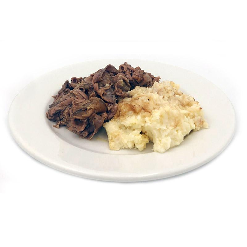 Hot Roast Beef over Mashed Potatoes